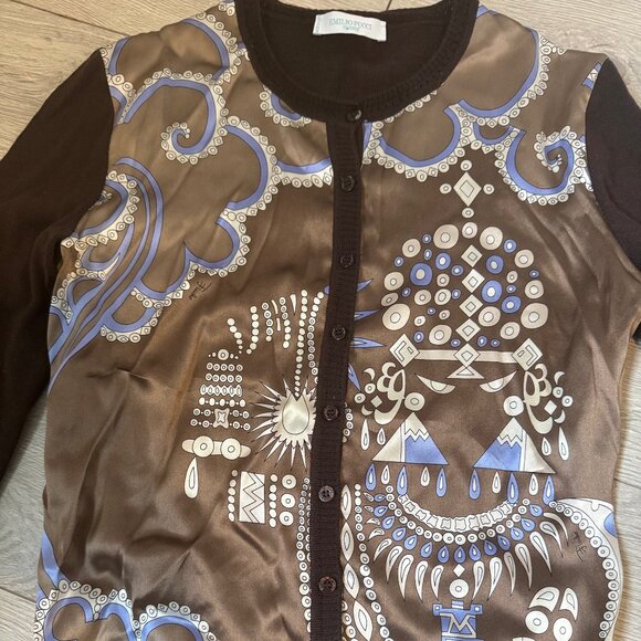 Emilio Pucci Silk Cardigan - Picture 2 of 7